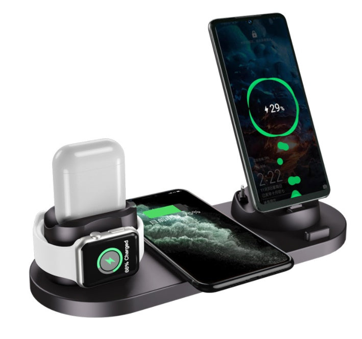 Fast&Wireless Charger For Phone With Charging Pad For Watch and Dock for AirPods 6 In 1 Charging Dock Station