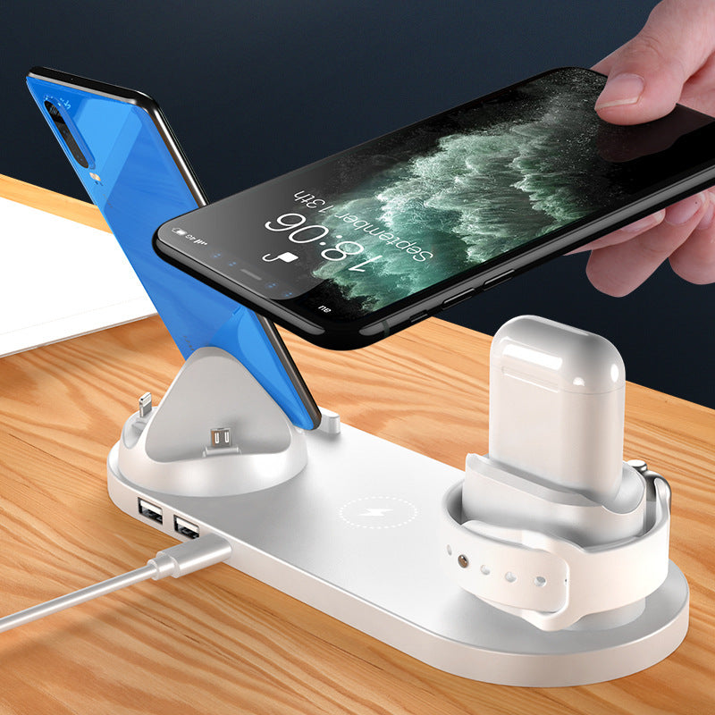 Fast&Wireless Charger For Phone With Charging Pad For Watch and Dock for AirPods 6 In 1 Charging Dock Station