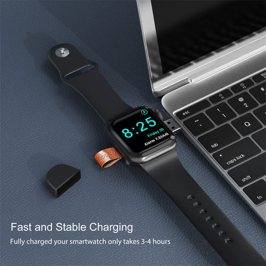 Wireless Charger For Apple Watch - Leather Look Stripe