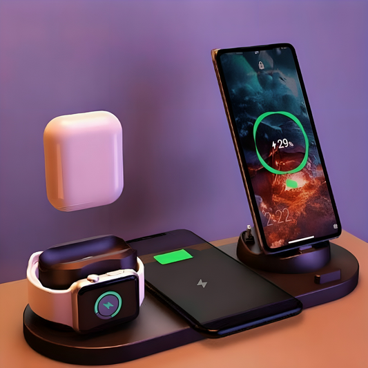 Fast&Wireless Charger For Phone With Charging Pad For Watch and Dock for AirPods 6 In 1 Charging Dock Station